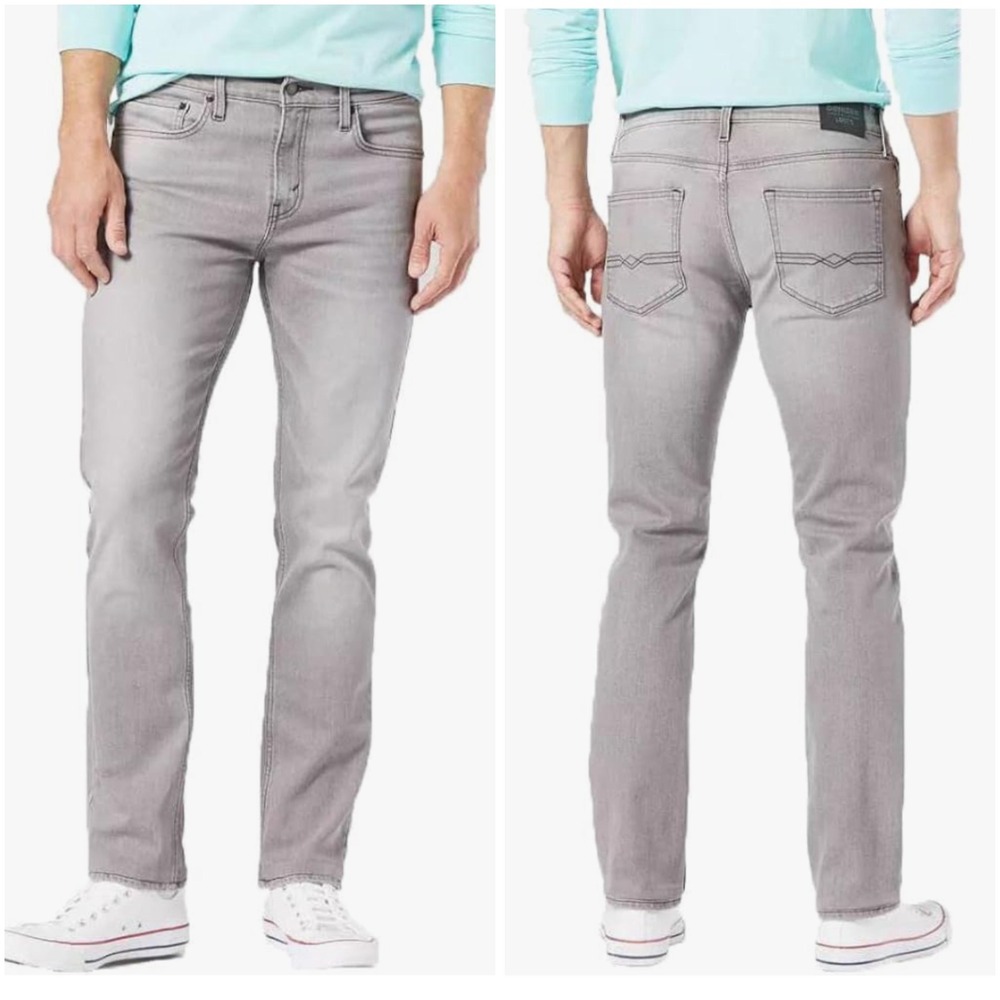 Denizen from Levis 216 Slim Fit Light Gray Jeans Mens W28 L30 Stretch Denim‎